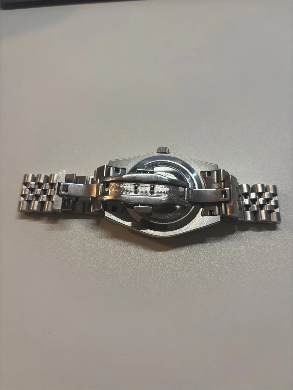 REI Silver Stainless Steel Watch with Black Dial